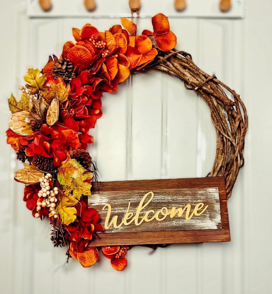 Fall welcome wreath - Heart Land Designs